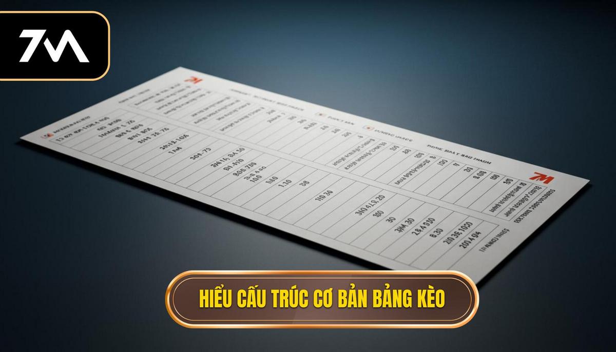 Kinh nghiệm đọc bảng kèo chuẩn xác từ chuyên gia 7M 1 Phần 1_ Hiểu Rõ Cấu Trúc Cơ Bản Của Bảng Kèo