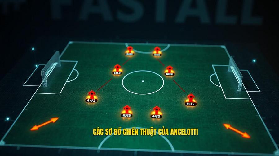 Những biến thể sơ đồ kinh điển trong chiến thuật Carlo Ancelotti
