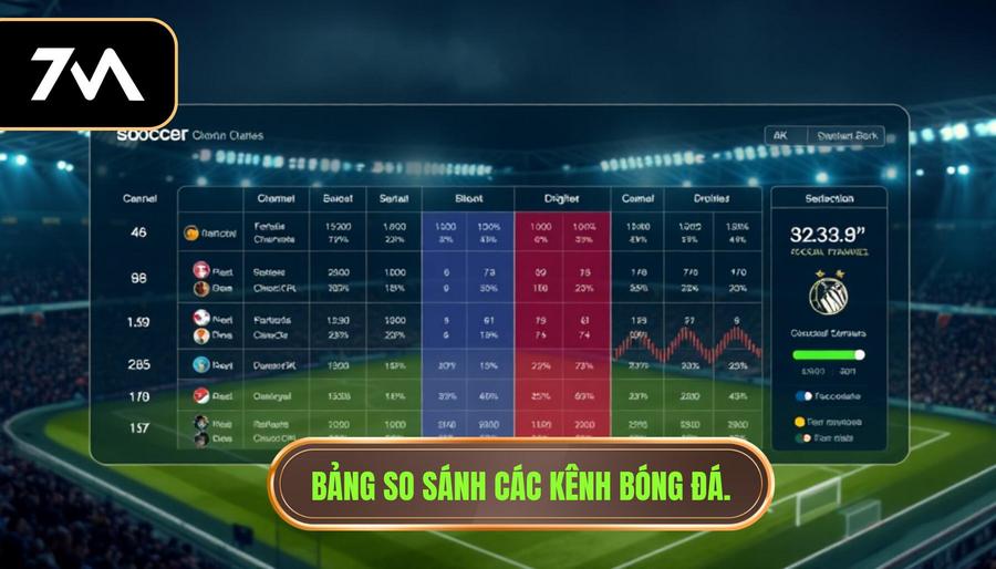 Bảng so sánh các kênh bóng đá